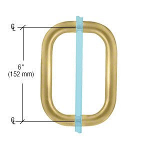 CRL Back - to - Back Solid Brass 3/4" Diameter Pull Handles without Metal Washers BPD6SB