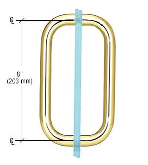 CRL Back - to - Back Solid Brass 3/4" Diameter Pull Handles without Metal Washers BPD6SB