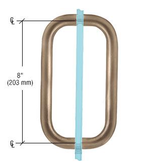 CRL Back - to - Back Solid Brass 3/4" Diameter Pull Handles without Metal Washers BPD8BBRZ