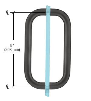 CRL Back - to - Back Solid Brass 3/4" Diameter Pull Handles without Metal Washers BPD8MBL