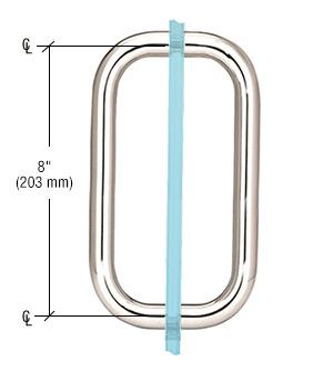 CRL Back - to - Back Solid Brass 3/4" Diameter Pull Handles without Metal Washers BPD8PN