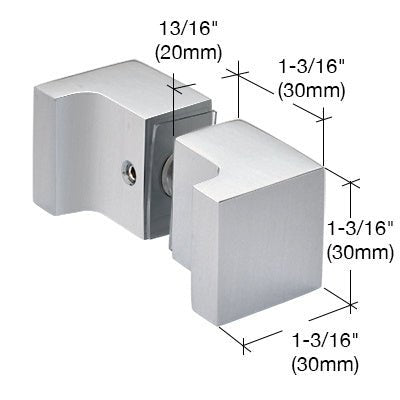 CRL Back - to - Back Square Finger Pull Knob SDKSQ2BN