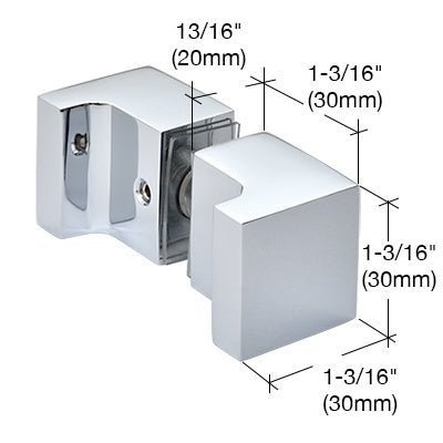 CRL Back - to - Back Square Finger Pull Knob SDKSQ2CH