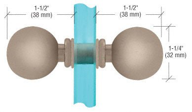 CRL Ball Style Back - to - Back Knobs SDK075BN