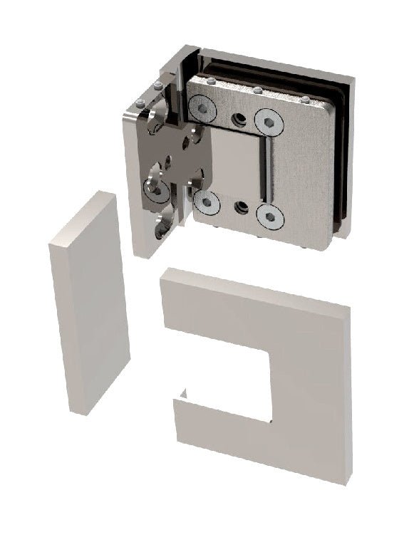 CRL Bellagio Adjustable Wall Mount Offset Back Plate Hinge BEL344CH