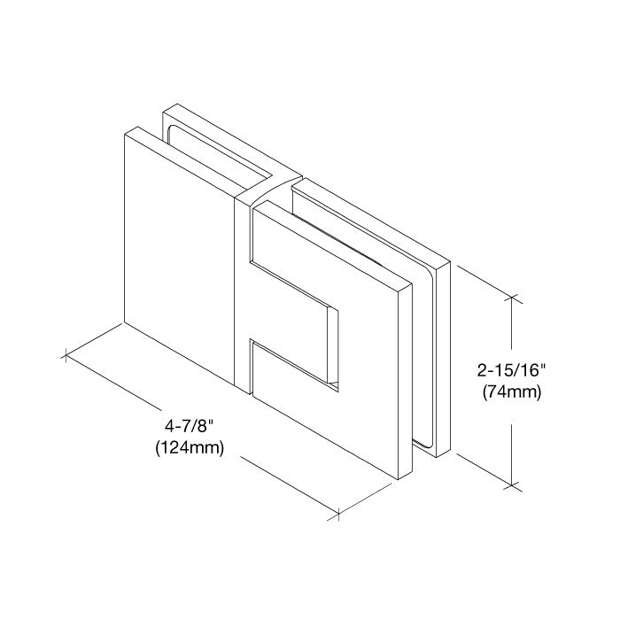 CRL Bellagio Glass - to - Glass 180 Degree Hinge BEL380BBRZ