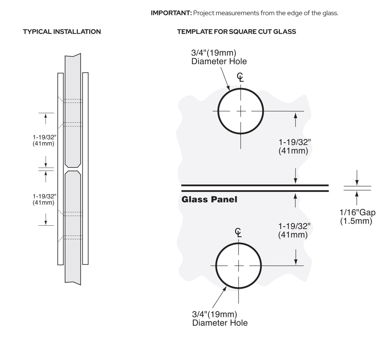 CRL Beveled 180º Glass - to - Glass Clamp BGC1800RB