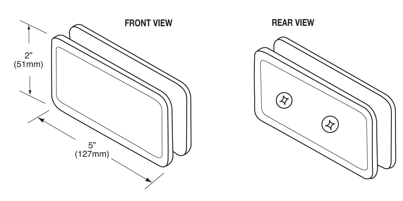 CRL Beveled 180º Glass - to - Glass Clamp BGC1800RB