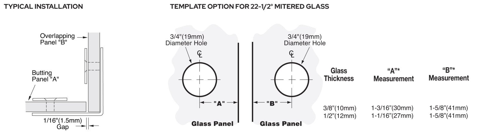 CRL Beveled Style 90º Glass - to - Glass Clamp BGC900RB