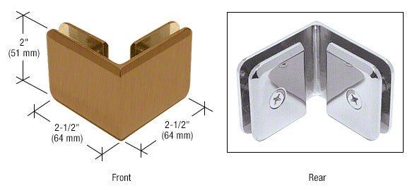 CRL Beveled Style 90º Glass - to - Glass Clamp BGC90ABR