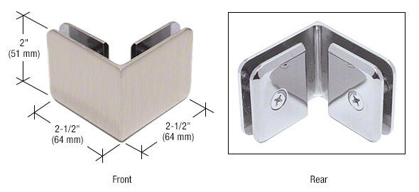 CRL Beveled Style 90º Glass - to - Glass Clamp BGC90BN