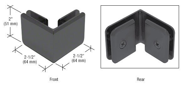 CRL Beveled Style 90º Glass - to - Glass Clamp BGC90MBL