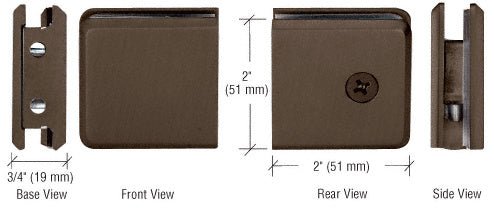 CRL Beveled Style Notch - in - Glass Fixed Panel U - Clamp BGCU1BBRZ