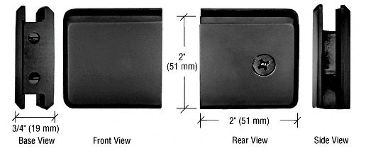 CRL Beveled Style Notch - in - Glass Fixed Panel U - Clamp BGCU1GM