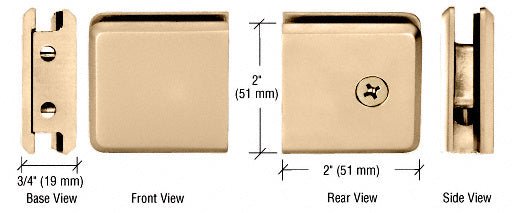 CRL Beveled Style Notch - in - Glass Fixed Panel U - Clamp BGCU1SB