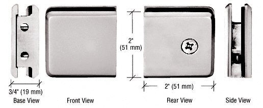 CRL Beveled Style Notch - in - Glass Fixed Panel U - Clamp BGCU1SN