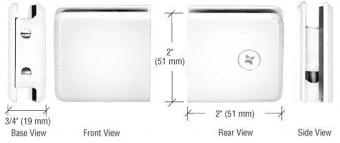 CRL Beveled Style Notch - in - Glass Fixed Panel U - Clamp BGCU1ULBR