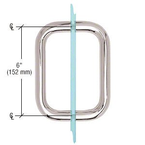 CRL BM Series Back - to - Back Handle without Metal Washers BMNW6X6CH