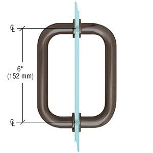 CRL BM Series Tubular Back - to - Back Pull Handle with Metal Washer BM6X60RB