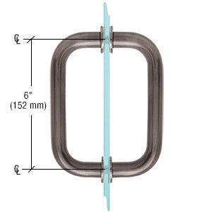 CRL BM Series Tubular Back - to - Back Pull Handle with Metal Washer BM6X6ABN