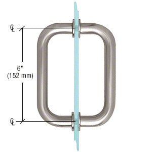 CRL BM Series Tubular Back - to - Back Pull Handle with Metal Washer BM6X6BS