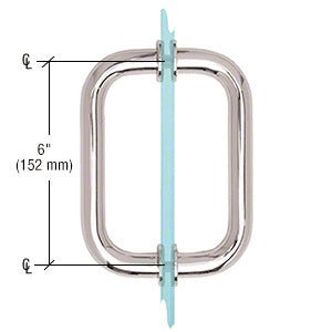 CRL BM Series Tubular Back - to - Back Pull Handle with Metal Washer BM6X6CH