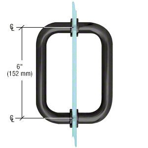 CRL BM Series Tubular Back - to - Back Pull Handle with Metal Washer BM6X6MBL