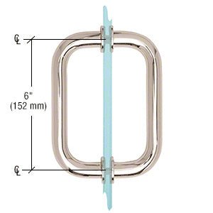 CRL BM Series Tubular Back - to - Back Pull Handle with Metal Washer BM6X6PN