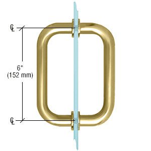 CRL BM Series Tubular Back - to - Back Pull Handle with Metal Washer BM6X6SB