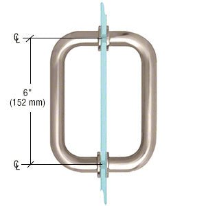 CRL BM Series Tubular Back - to - Back Pull Handle with Metal Washer BM6X6SN