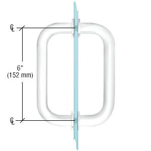 CRL BM Series Tubular Back - to - Back Pull Handle with Metal Washer BM6X6W