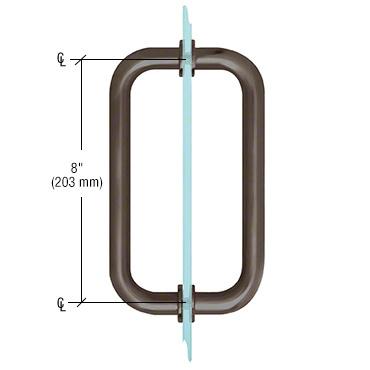 CRL BM Series Tubular Back - to - Back Pull Handle with Metal Washer BM8X80RB