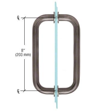 CRL BM Series Tubular Back - to - Back Pull Handle with Metal Washer BM8X8ABN