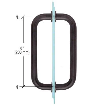 CRL BM Series Tubular Back - to - Back Pull Handle with Metal Washer BM8X8BBRZ