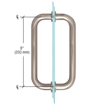 CRL BM Series Tubular Back - to - Back Pull Handle with Metal Washer BM8X8BN