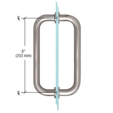 CRL BM Series Tubular Back - to - Back Pull Handle with Metal Washer BM8X8BS