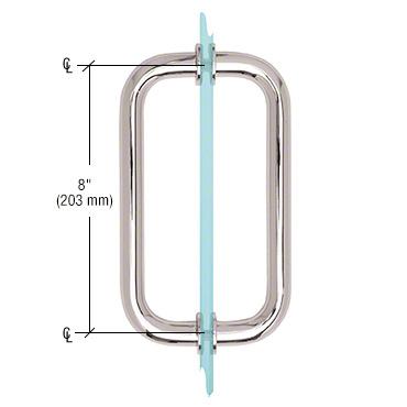 CRL BM Series Tubular Back - to - Back Pull Handle with Metal Washer BM8X8CH