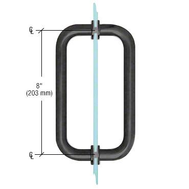 CRL BM Series Tubular Back - to - Back Pull Handle with Metal Washer BM8X8MBL