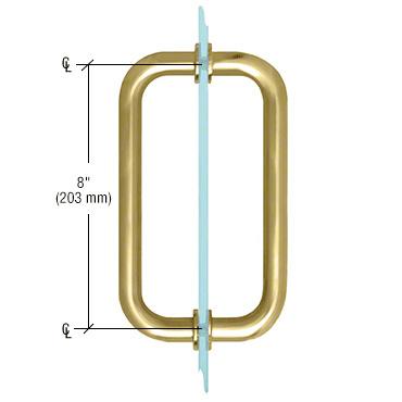 CRL BM Series Tubular Back - to - Back Pull Handle with Metal Washer BM8X8SB