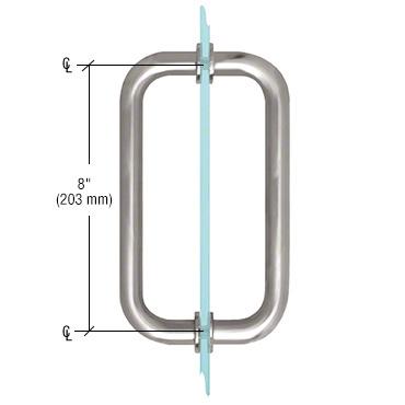 CRL BM Series Tubular Back - to - Back Pull Handle with Metal Washer BM8X8SC