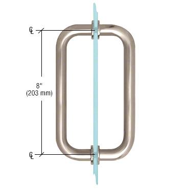 CRL BM Series Tubular Back - to - Back Pull Handle with Metal Washer BM8X8SN