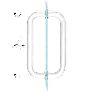 CRL BM Series Tubular Back - to - Back Pull Handle with Metal Washer BM8X8W