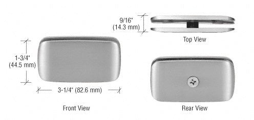 CRL Brushed Nickel Roman Style 180 Degree Glass Clamp R0M680BN