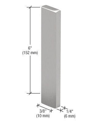 CRL Brushed Stainless Slim "Peel and Stick" Finger Pull SLD1BS