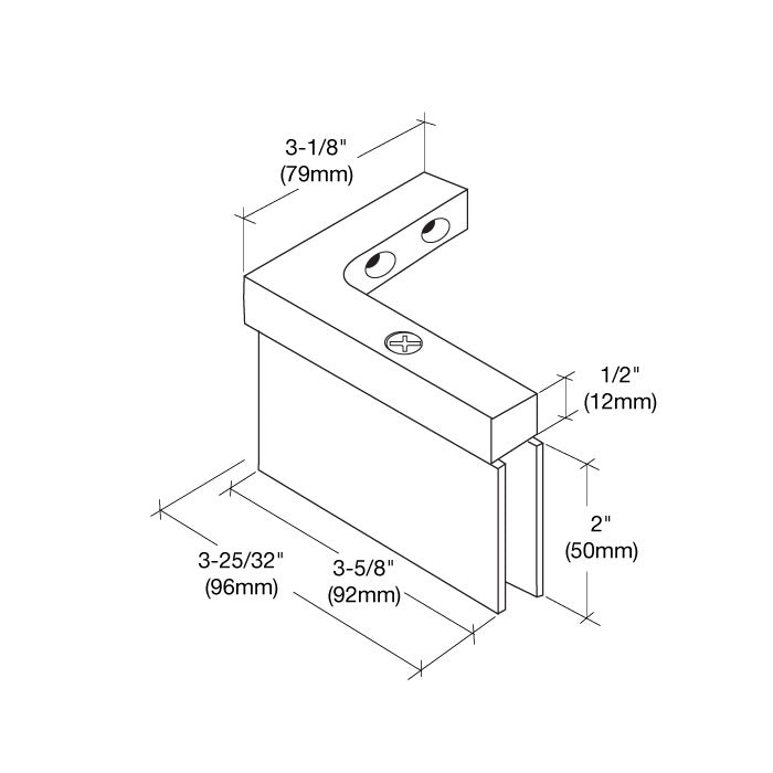 CRL Cardiff Series Left Hand Mount Hinge CAR05LBN