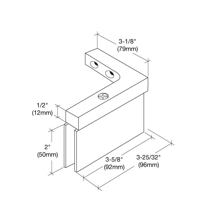 CRL Cardiff Series Right Hand Mount Hinge CAR05RBN