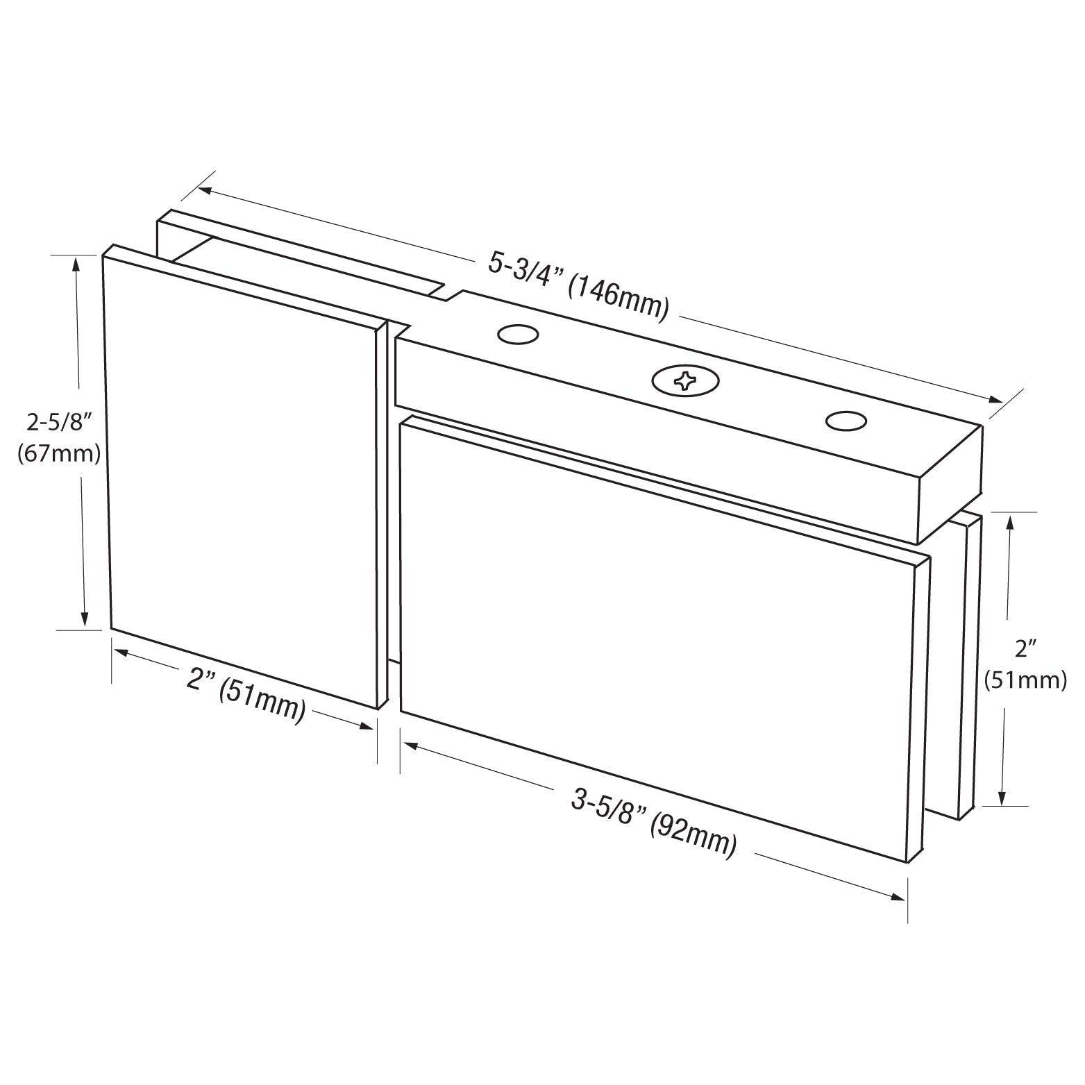 CRL Cardiff Top or Bottom Mount Pivot with Attached U - Clamp Hinge CAR07BBRZ