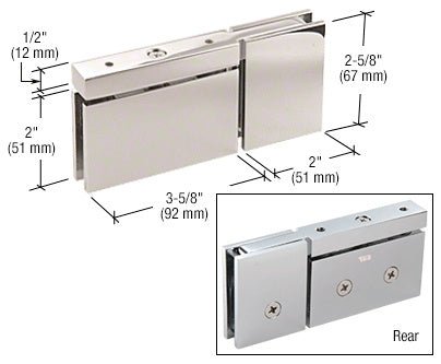 CRL Cardiff Top or Bottom Mount Pivot with Attached U - Clamp Hinge CAR07PN