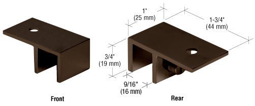 CRL Ceiling Mount "Sleeve Over" Glass Clamp S0GC010RB