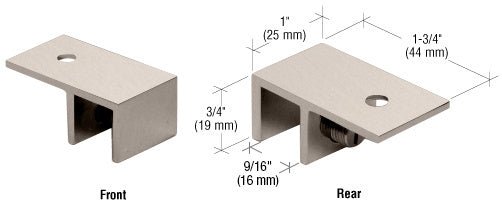 CRL Ceiling Mount "Sleeve Over" Glass Clamp S0GC01BN